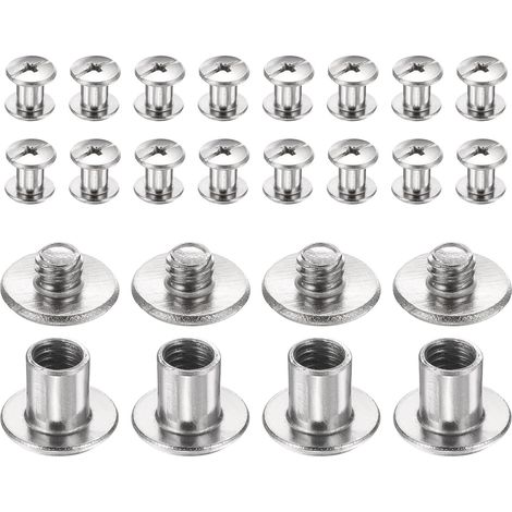 20 Jeux De Vis Chicago M4x5mm 3 mm Longueur Métal Phillips Argent (1/5)