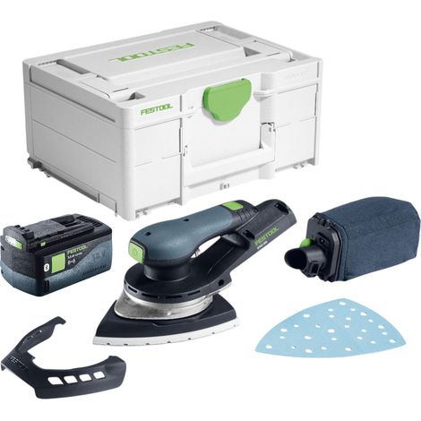 Festool DTSC 200-Basic lijadora delta a batería 18 V 145 x 195 mm sin escobillas + 1 batería 5,0 Ah + Systainer - sin cargador