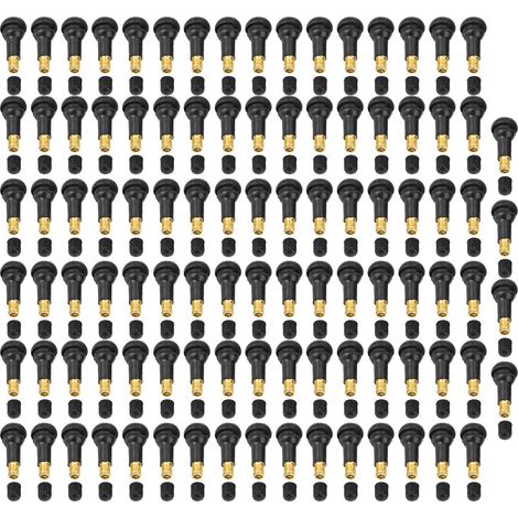 SJLERST 100 pièces de rechange universel pour moto de voiture Snap dans la tige de valve de pneu de pneu (TR413)
