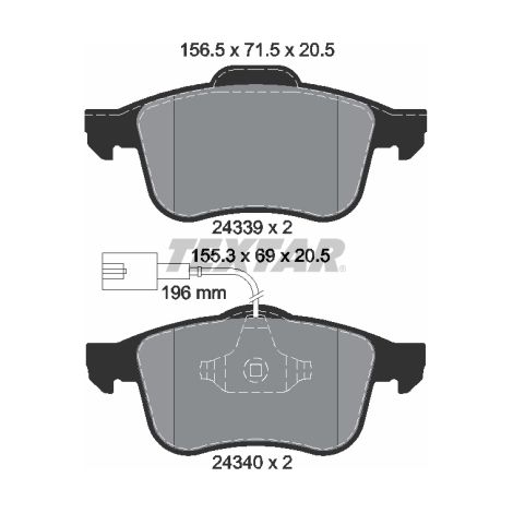 Kit de plaquettes de frein, frein à disque Textar 2433901 ALFA ROMEO 71772218