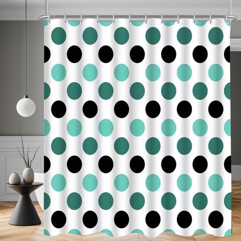 Duschvorhang 180x200 Polyester Punkt Punkt H200 x B180 cm (1er Pack) (1/5)