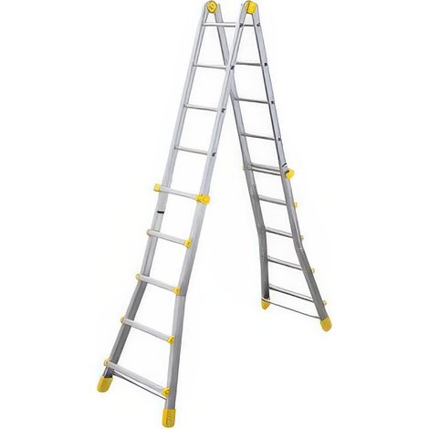 Scala Telescopica in Alluminio Simply-Skopika 5+5 Gradini Conforme al DL 81/08
