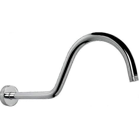 Rallonge de douche longue en col de cygne à arc élevé en forme de S, idéale pour les pommes de douche à effet pluie - (1/5)