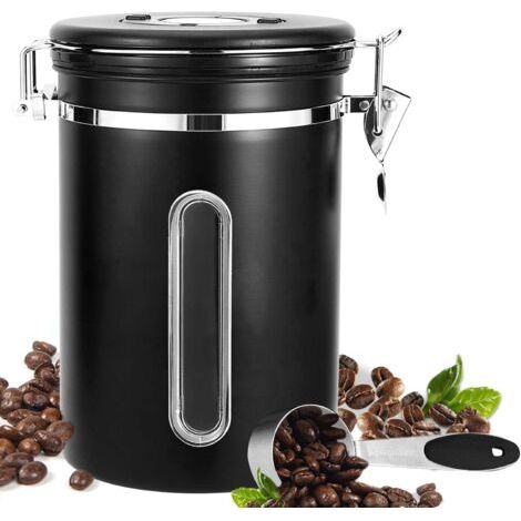 Boîte à Café, Boîte à Café Hermétique, 1,8 L Conservation, Récipient avec Cadran de Date pour Café en Grains (1/5)