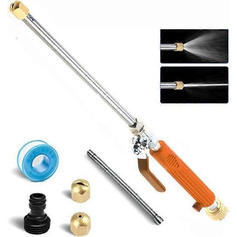 Luxora High Pressure Water Lance Hose Nozzle Jet Garden Car Washer Spray Gun Set (orange)