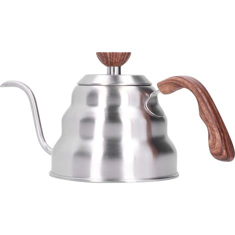 Bouilloire à café/thé en acier inoxydable avec bec verseur en col de cygne, 1 L (1/5)