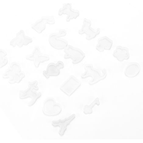 19 moules en silicone à motifs d'animaux pour la réalisation de résine époxy décorative, idéale pour les loisirs créatifs et la confection de cadeaux. (1/5)