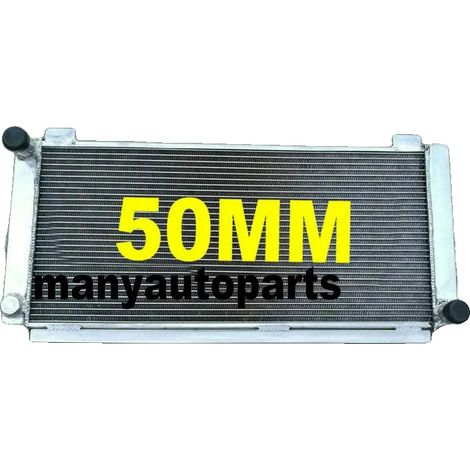 Radiador de aluminio, capacidad de refrigeración mejorada, construcción soldada con TIG, compatible con Ford Escort/ Sierra RS500/ RS Cosworth, peso 10 kg, material de aluminio duradero. (1/3)