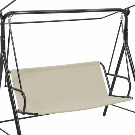 Housse de Siège de Balancelle, Toile de Balancelle Jardin, Imperméable Couverture de Siège Balançoire, Housse Coupe-Vent, de Rechange pour Chaise Extérieur (138 x50 x50 cm, Beige) (1/5)