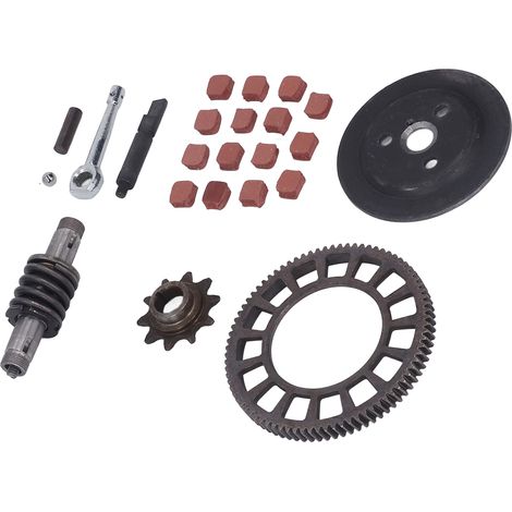 Kit d'engrenages d'arbre d'embrayage, arbre de transmission en alliage métallique, tige de levier, ensemble d'engrenages à billes pour vélo motorisé 66cc 80cc (1/5)