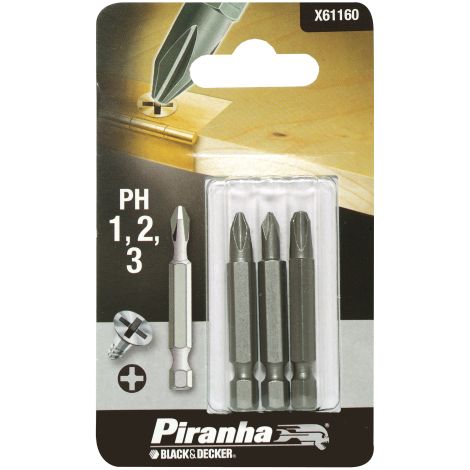 STANLEY STA61160 3 INSERTI MM.48 PH 1-2-3
