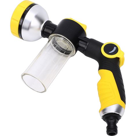 Buse de lavage auto haute pression avec 8 jets réglables, distributeur de savon et buse pour tuyau d'arrosage, idéale pour le lavage de voiture, de chien et le nettoyage de la maison. (1/5)