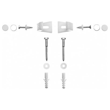 Duravit Fixation pour WC sur pied et urinoirs, caches blancs et chromés, 0067021000