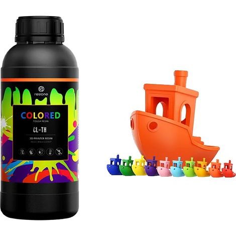 Résine 3D Résistante, Couleurs Vives, Haute Performance, Orange Néon-1000G (1/2)