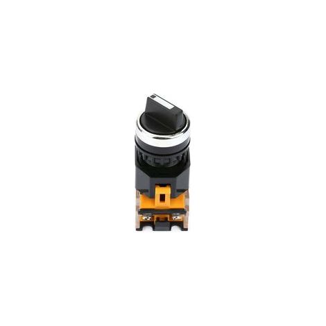 Commutateur Rotatif, Bouton Rond 22 mm, Sélecteur Rotatif étanche 2 Positions Nc + No Autobloquant A (1/4)