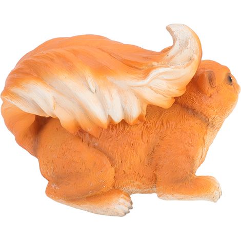 Figurine d'écureuil en résine, statue, décoration de jardin, ornement animalier pour espaces pittoresques, cours, arbres grimpants, écureuil roux-brun
