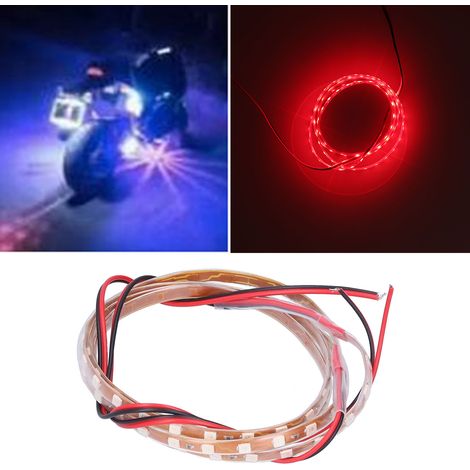Bande lumineuse LED étanche de 90 cm pour voitures et motos (recommandée pour l'Asie du Sud-Est) - Lumière rouge (1/5)
