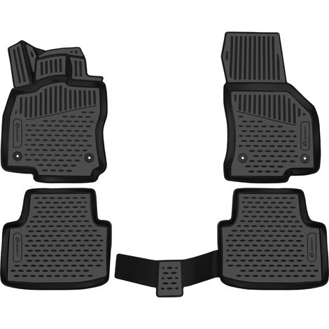 KIT TAPPETINI 3D COMPATIBILE CON VOLKSWAGEN Passat B8 (Typ 3G), 2015-, sedan/station wagon, (Europa), 4 pcs. TAPPETINO IN GOMMA TPE BORDO ALTO 3D ANTISCIVOLO IMPERMEABILE