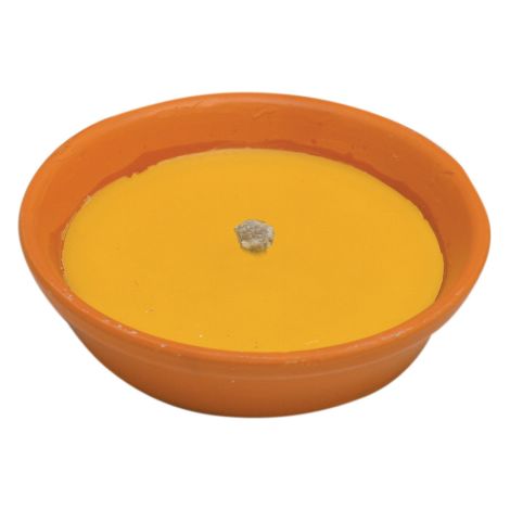 Citronella ciotola in coccio stoppino antivento 18 cm candele citronelle antizanzare