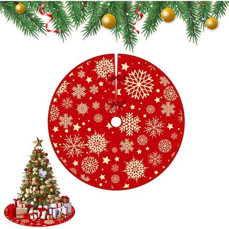 Tapis de sapin de Noël - Drap-housse - Couverture sapin - Tapis de sapin de Noël - 90 cm - Décoration de sapin de Noël... (1/5)