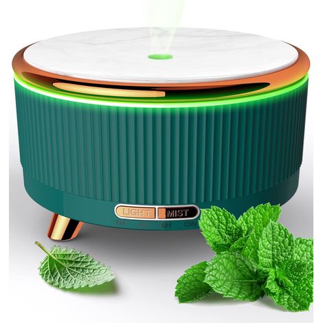 Difusor Difusor de Aroma de 500 ML, Difusor Ultrasónico de Aroma de 500 ML, Humidificador Difusor de Aire para Dormitorio con 7 Colores LED ätherische öle, Difusor de Aroma de 500 ML de Duftöl (1/5)
