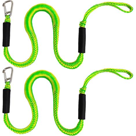 4FT Boats Ropes for Docking, Stretchable Marine Dock with Hook for Easy Mooring, Portable Rope, Perfect for Ships Pontoons Motorboats Kayaks (1/5)