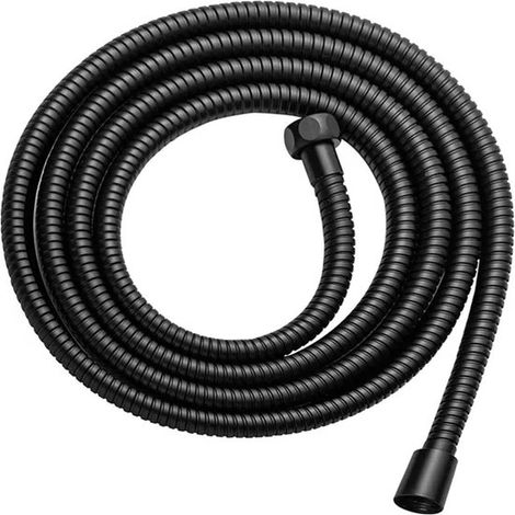 pièce - Tuyau de douche - Tuyau antidéflagrant haute pression pour chaudière - Tuyau fileté - 2 mètres - Tuyau noir étanche à la peinture (1/5)