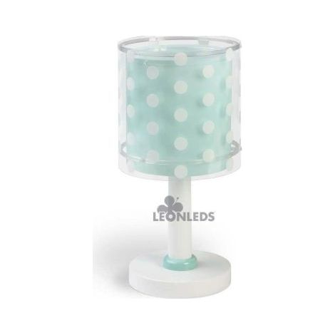 Dalber Lámpara mesa de noche Turquesa infantil Dots (1/3)