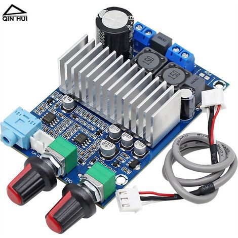 Digitale Verstärkerplatine mit Hoch- und Tieftonregelung, 100-Watt-Hochleistungs-Mono-Verstärkermodul für Subwoofer. (1/4)