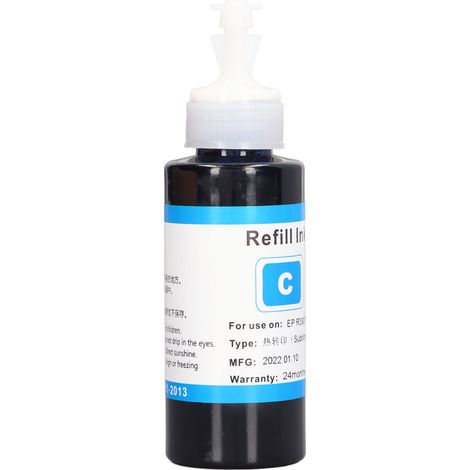 Recharge d'encre de sublimation pour transfert thermique 100 ml, accessoire d'impression numérique pour R330 230 T60 T50 C (1/5)