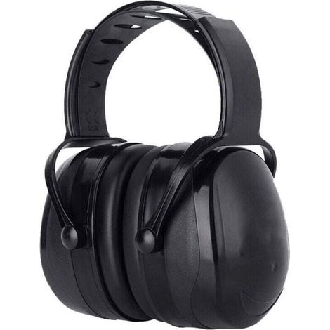 Casque Anti Bruit Adulte Réglable Confortable, avec Une Atténuation de SNR 38dB, pour Milieu Bruyant ou Stressant-Noir