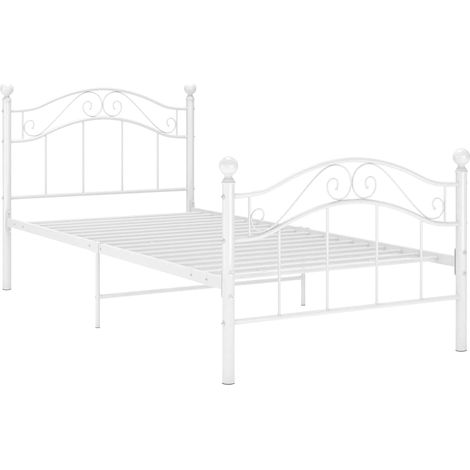 Estructura de cama sin colchón metal blanco 90x200 cm vidaXL (1/4)