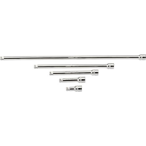 Draper 5-Piece 3/8" Square Drive Satin Chrome Wobble Extension Bar Set (Model 16768) (1/5)