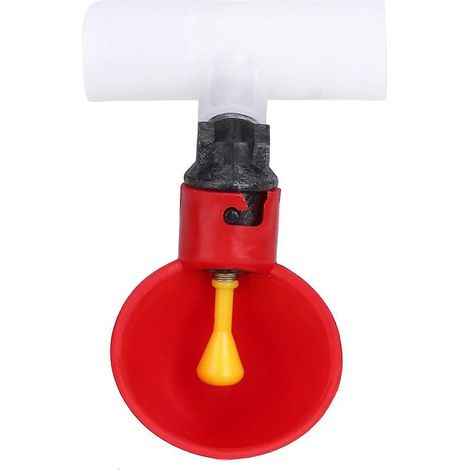 Lot de 10 abreuvoirs automatiques pour volailles (poules, cailles, canards) en PVC. (1/5)