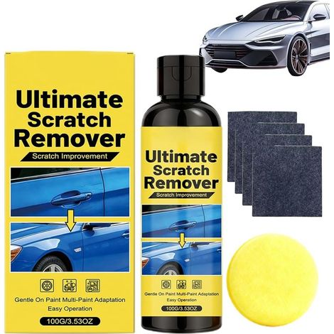 Nanopolix Scratch Remover Voiture, Efface Rayure Profonde Voiture, Anti Rayure Voitures Carrosserie, Car Scratch Remover Avec Eponge, Efficace Sur Toutes Les Peintures, Facile à Appliquer (1PC)