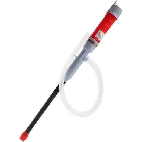Pompe à siphon électrique rouge pour transfert d'eau liquide, alimentée par batterie (1/5)
