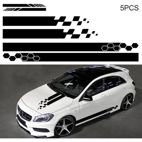 Autocollant Voiture - Non spécifié - 5Pcs - Noir - Facile à utiliser - Personnalisation (1/4)