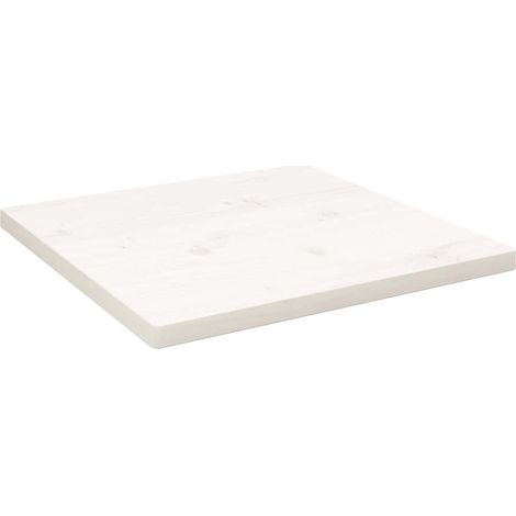 Tischplatte Weiß 50x50x2,5 cm Massivholz Kiefer Quadratisch vidaXL