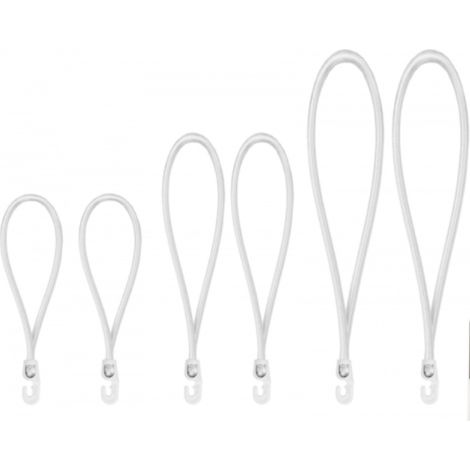 Spanngummi Set mit PVC Haken 2x18/25/40cm weiss Bradas 5495 (1/3)