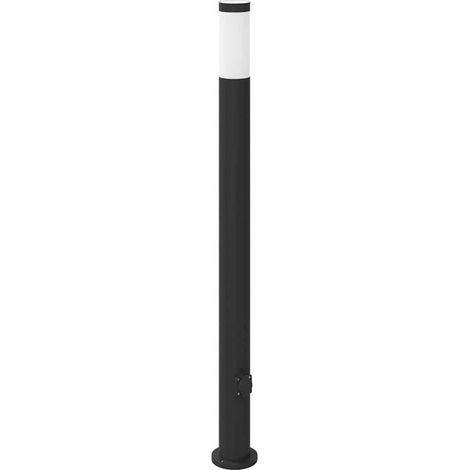 Baliza de luz con toma de corriente, 110 cm, acero inoxidable, IP44 vidaXL