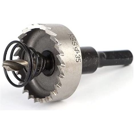 INHHUB 35mm HSS Hole Saw Drill Bits for Hollow Holes in Glass, Porcelain, Tile, Marble, Ceramic, Granite - INHHUB (1/3)