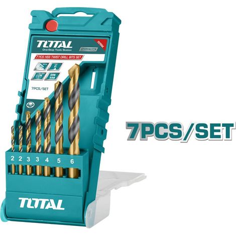 BOX SET 7pz PUNTE TRAPANO HSS PER METALLO 2-8mm TOTAL