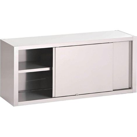 Placard mural inox avec portes coulissantes - 1400 x 400 x 660 mm - Gastro M