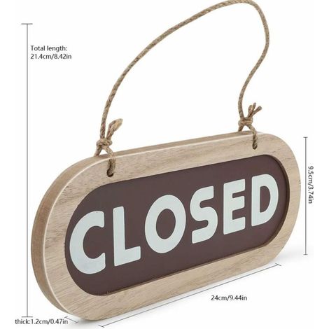 Panneau ouvert et fermé Panneau suspendu double face pour la décoration de magasin de restaurant de café à la maison (1/4)