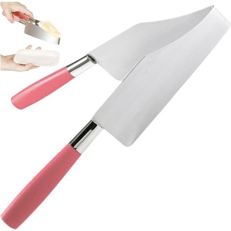 Coupe-gâteau en Acier Inoxydable, Serveur De Gâteau, Pinces À Coupe-gâteau, Dispositif De Cuisson De Gâteau, Outils De Levage De, Desserts, Pâtisserie, Pain, Pizza, Diviseu(rose) (1/5)
