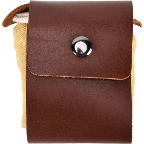 Einkaufstasche aus Canvas und Leder mit Gürtel fürs Camping, Farbe Khaki. (1/5)