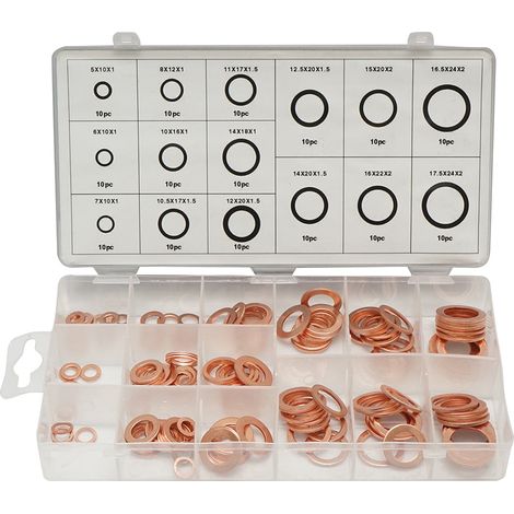 Set rondelle in rame 5–17,5 mm, 150 pezzi (1/5)