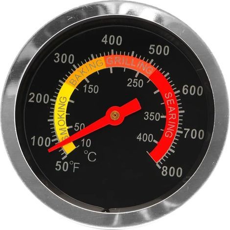 Grill-/Smoker-Thermometer aus Edelstahl mit Temperaturanzeige 10-400 °C (1/5)
