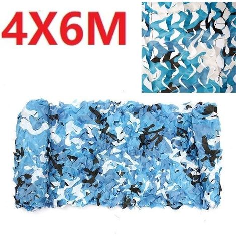 Filet de camouflage - Accessoires de camping et de chasse - 4x6M - Tissu Oxford 210D - Léger - Imperméable (1/4)
