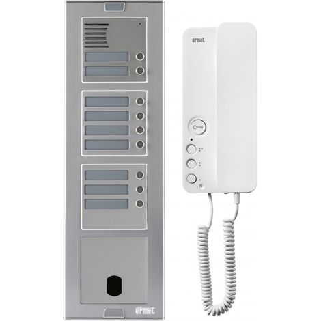 Kit audio Sinthesi aluminium modulaire à 9 boutons programmé - URMET KASA83/09